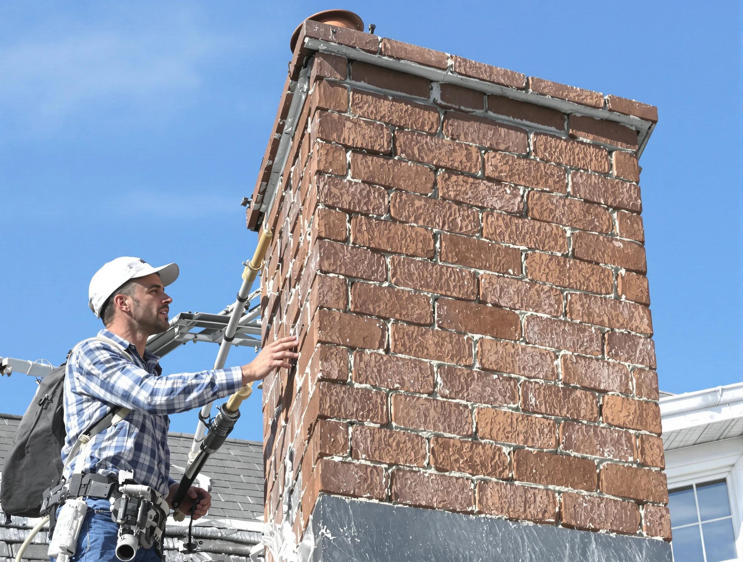 Brickwork for a chimney rebuild by Glenshaw Chimney Sweep in Glenshaw, PA