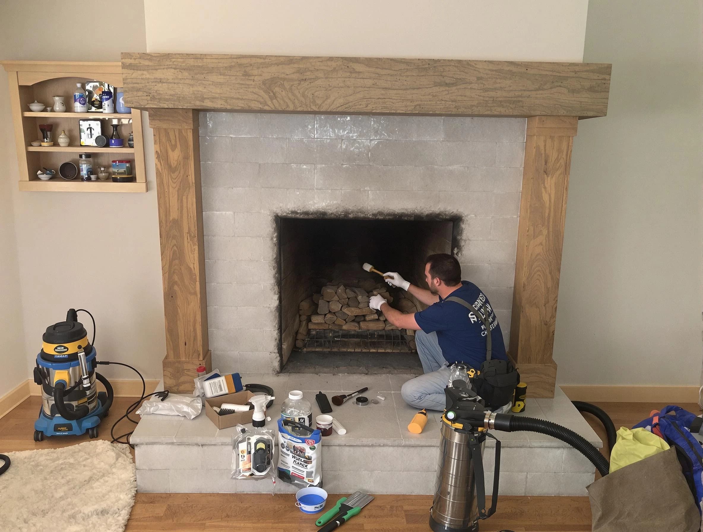 Detailed creosote removal process by Glenshaw Chimney Sweep in Glenshaw, PA