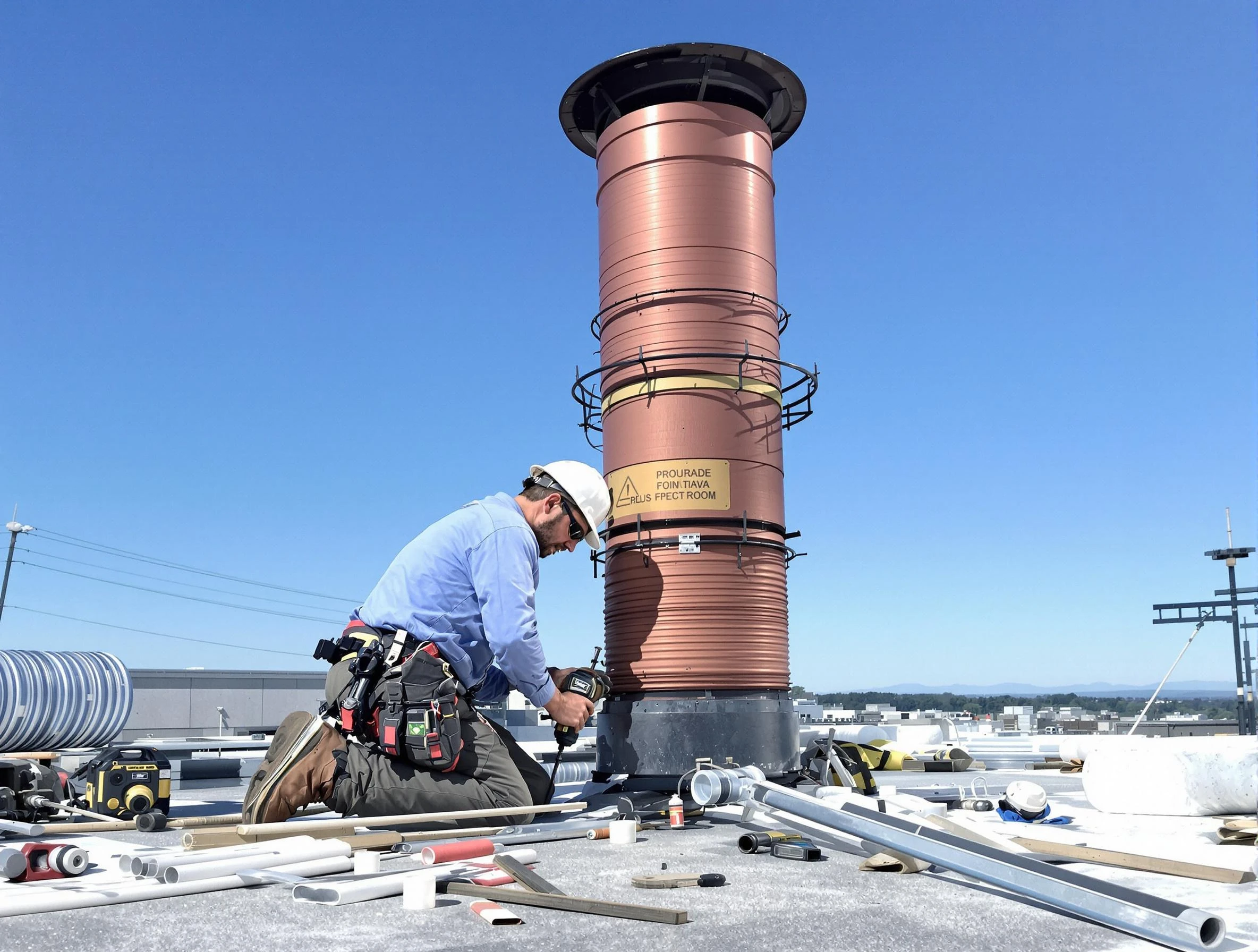 Installed chimney liner by Glenshaw Chimney Sweep in Glenshaw, PA
