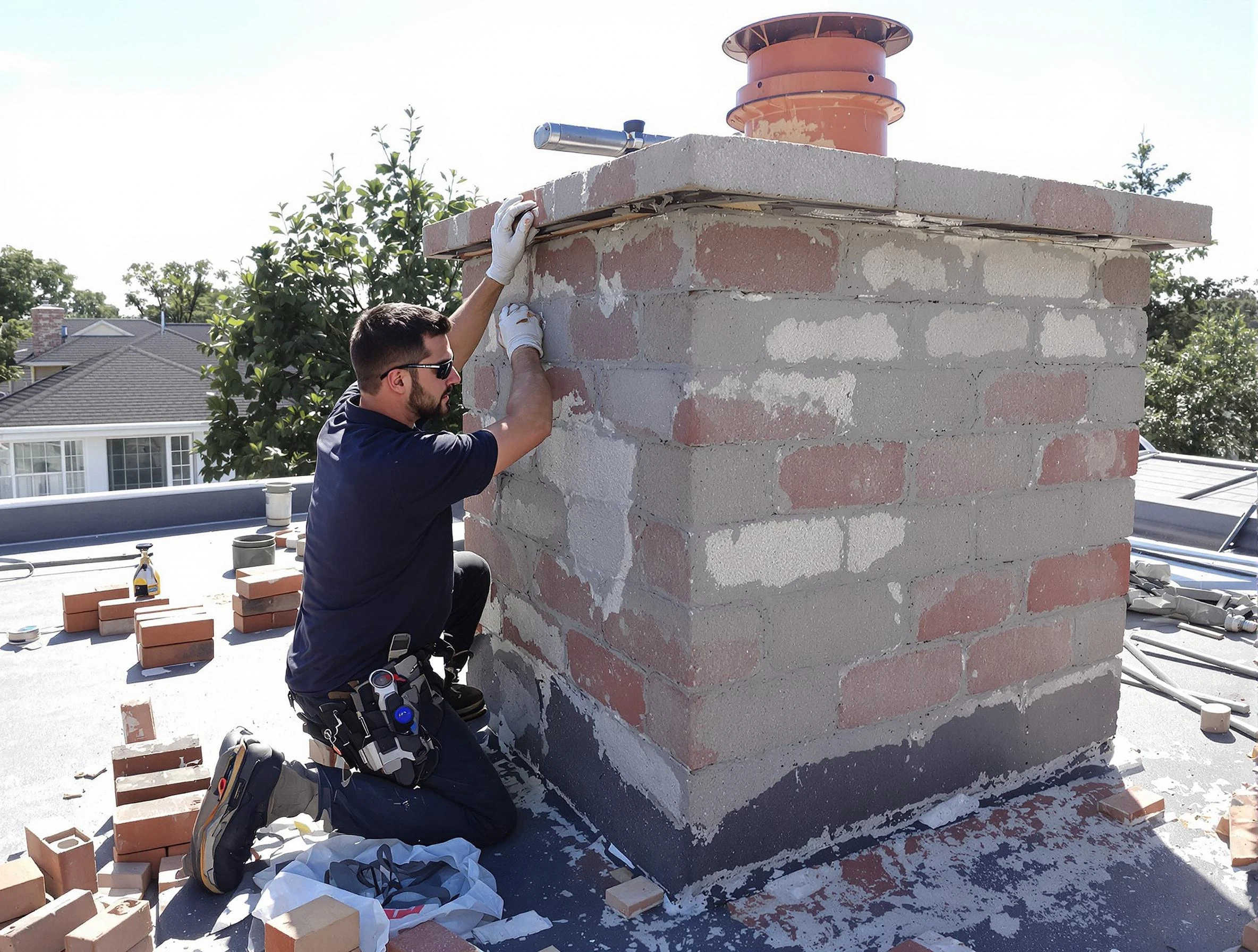 Advanced chimney repair process by Glenshaw Chimney Sweep in Glenshaw, PA