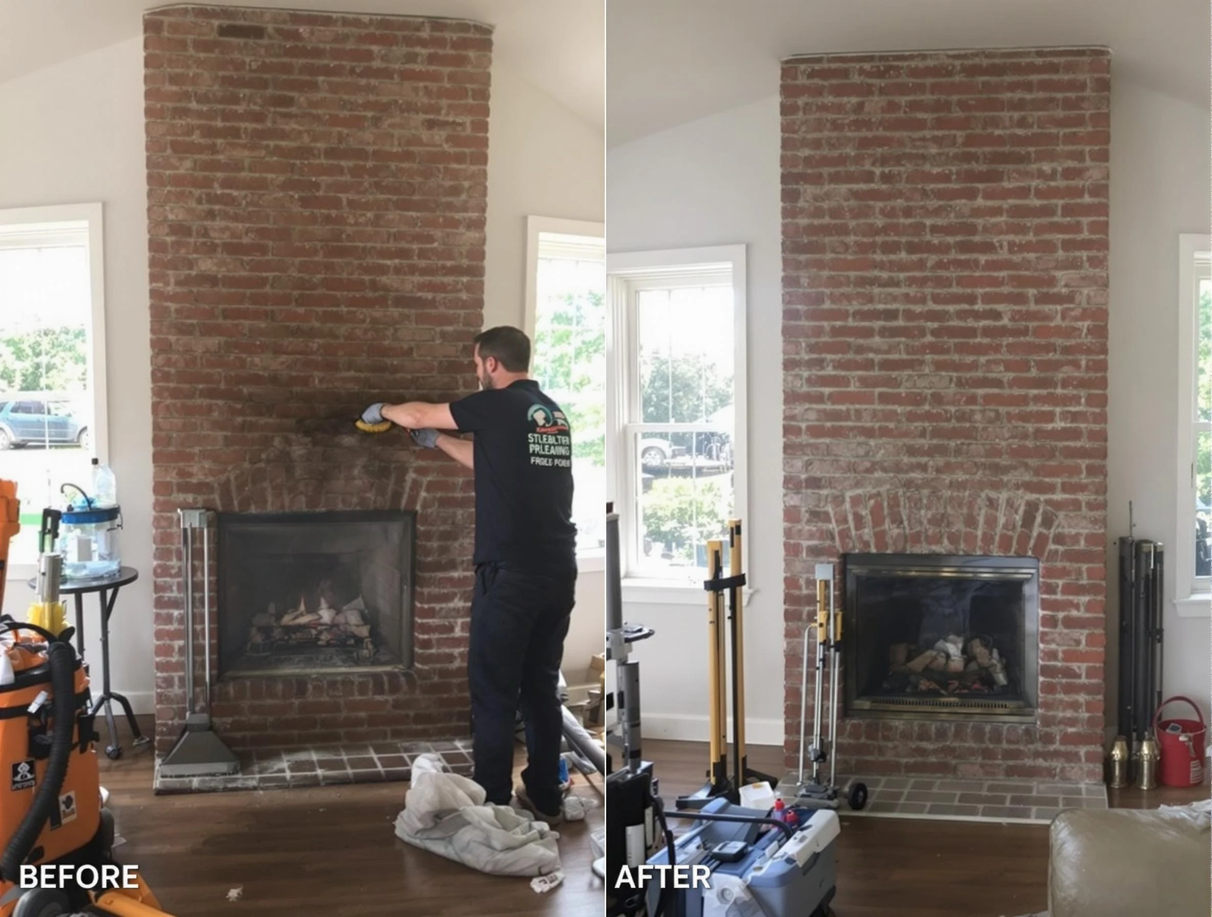 Finished chimney sweeping service by Glenshaw Chimney Sweep in Glenshaw, PA