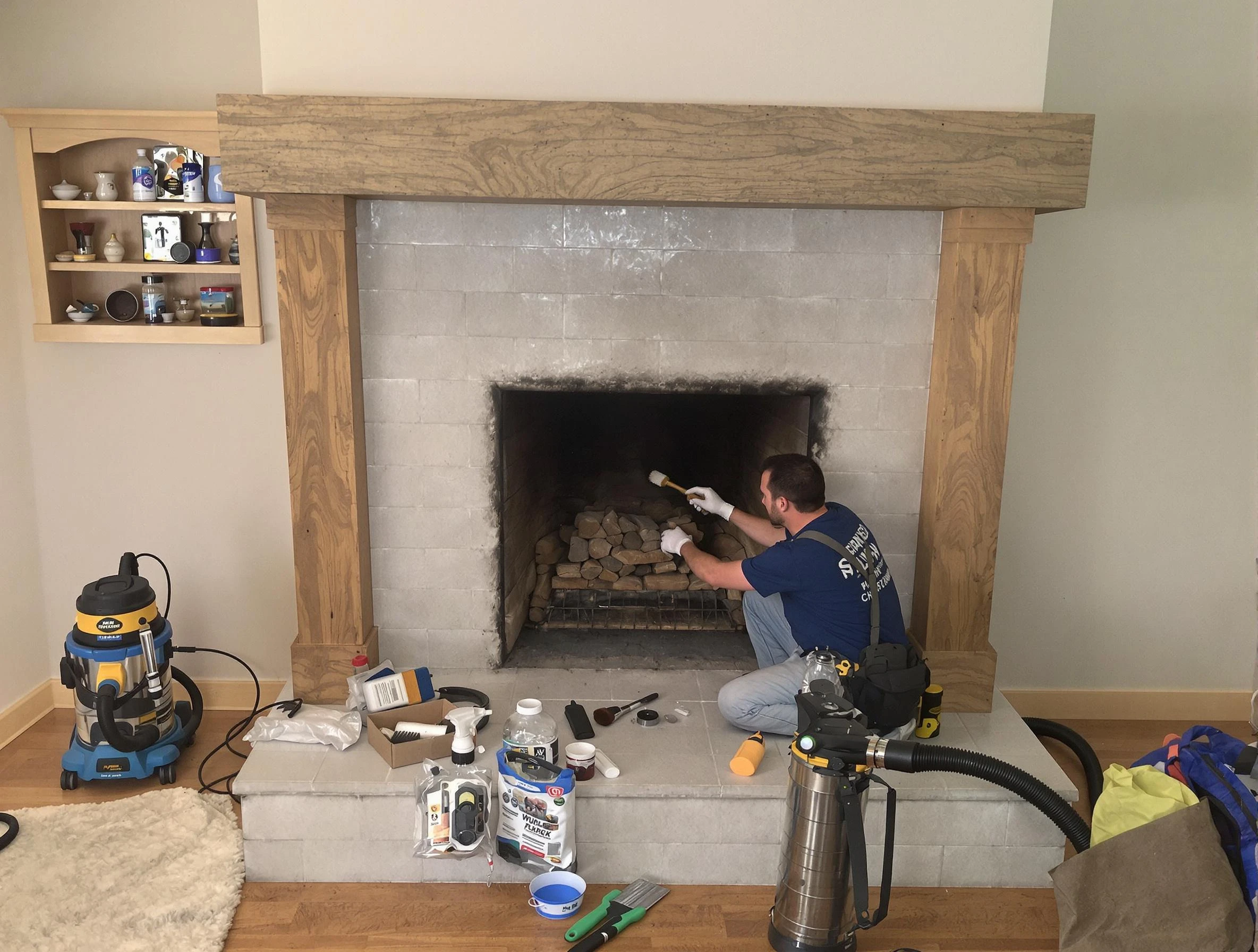 Detailed creosote removal process by Glenshaw Chimney Sweep in Glenshaw, PA