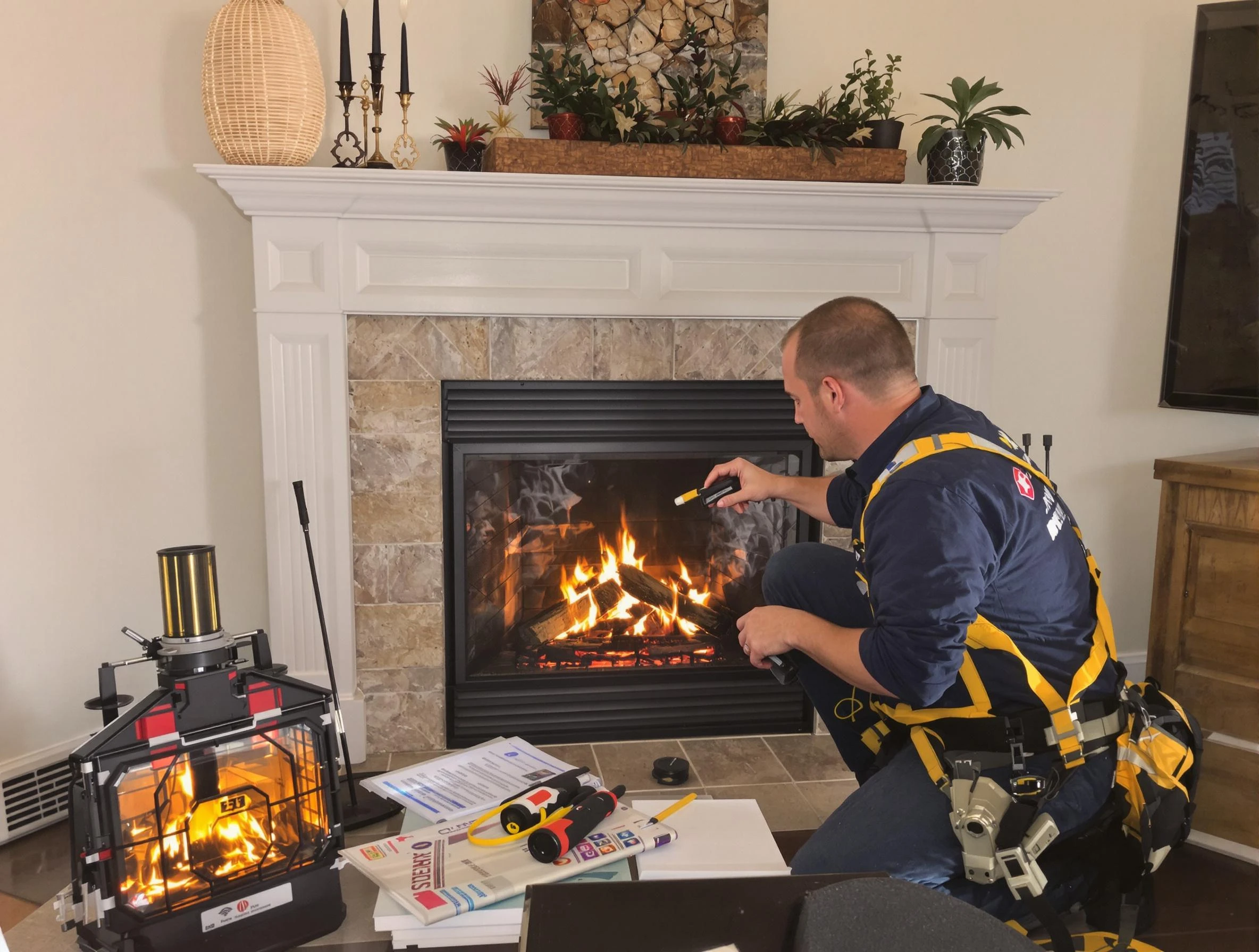 Safety-focused fireplace inspection by Glenshaw Chimney Sweep in Glenshaw, PA