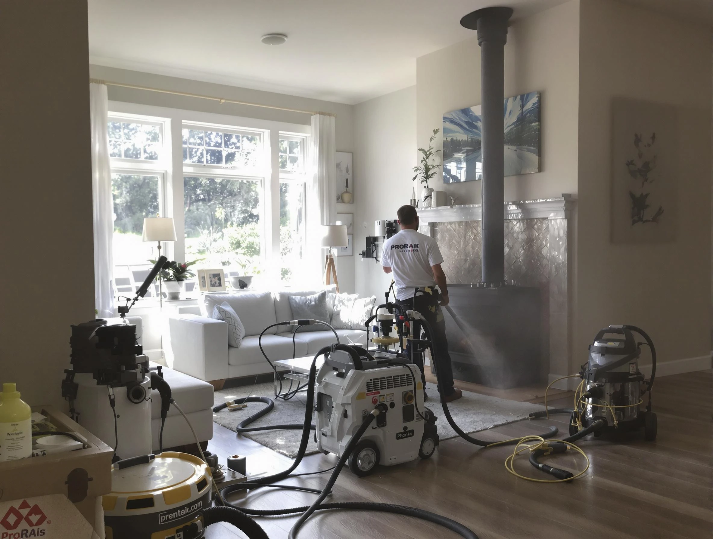 Soot removal service by Glenshaw Chimney Sweep for a fireplace in Glenshaw, PA